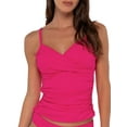 thumbnail image 1 of Sunsets Swimwear Begonia Sandbar Rib Simone Tankini Top, 1 of 6