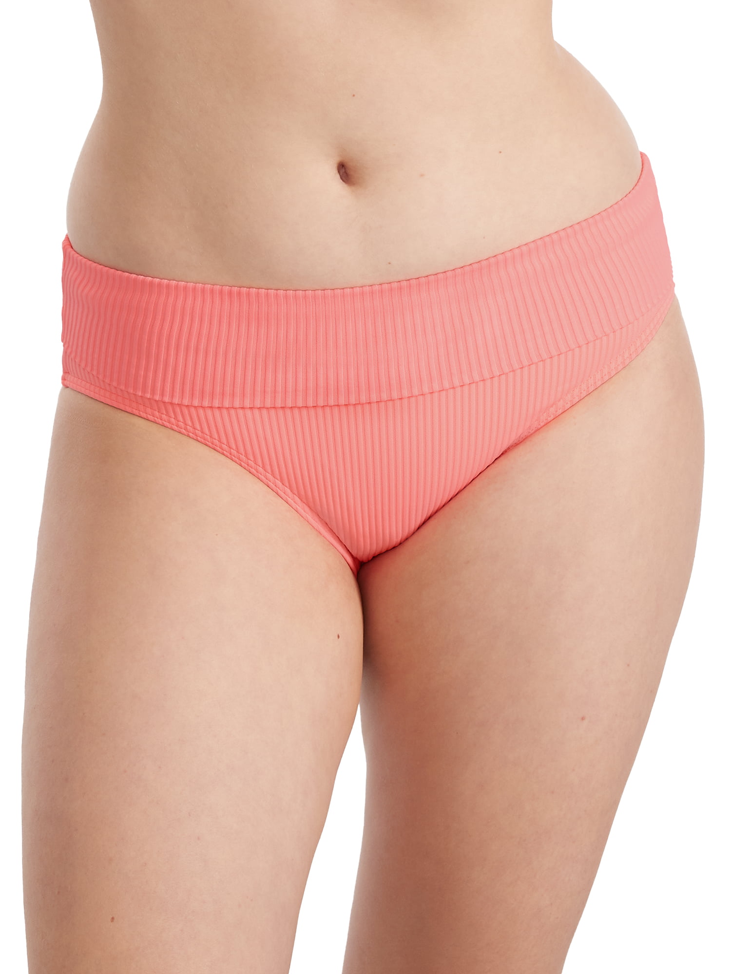 Fold-Over High-Waist Bikini Bottom Swimsuit 