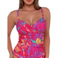 thumbnail image 1 of Sunsets Swimwear Oasis Sandbar Rib Serena Tankini Top, 1 of 6