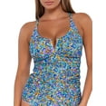 thumbnail image 1 of Sunsets Swimwear Pansy Fields Zuri V-Wire Tankini Top, 1 of 6