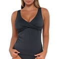thumbnail image 1 of Sunsets Swimwear Slate Seagrass Texture Elsie Tankini Top, 1 of 6
