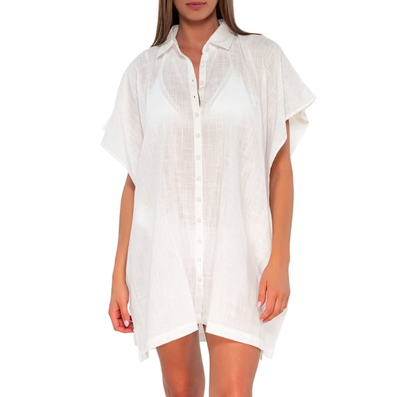 Sunsets Swimwear White Lily Shore Thing Tunic