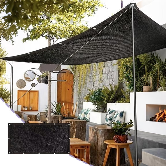 Sunshade Canopy with 12 Metal Hanging Holes, Not Inculde Hanging Rope, Sun-proof UV-proof Shade Cloth, Tear-proof Heat-insulation Shade Netting, for Outdoor Garden / Patio / Pool