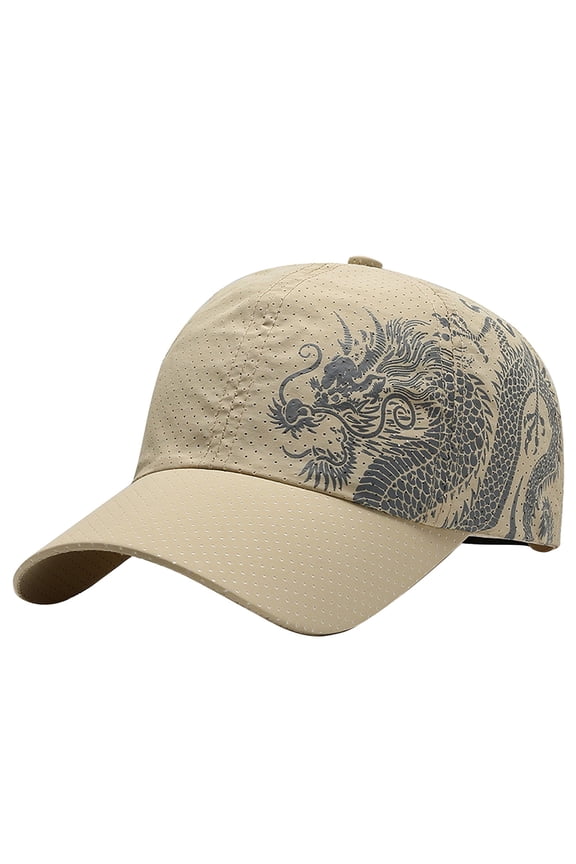 Sunshade Cap Quick Drying Dragon Print Baseball Cap Casual Summer Outdoor Hat