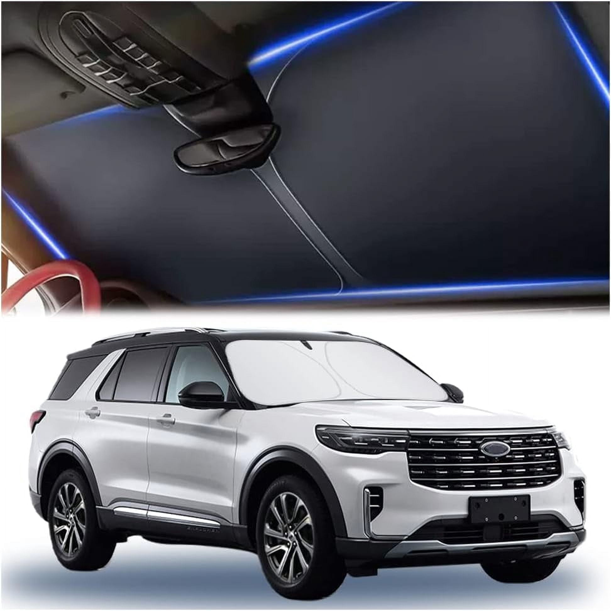 Sunshade for Car Windshield, Portable Windshield Sun Shade, Foldable Sunshade for Windshield, Blocking 99% Sunlight & Heat, Summer Car Essentials Sun Cover for Car Windshield Fits, Truck, SUV