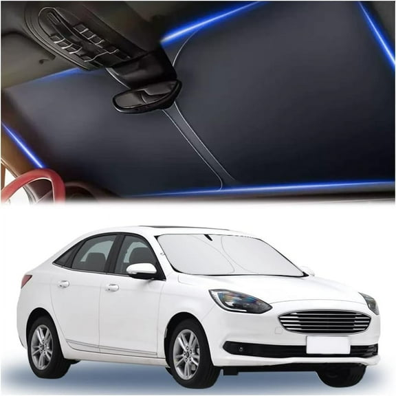 Sunshade for Car Windshield, Portable Windshield Sun Shade, Foldable Sunshade for Windshield, Blocking 99% Sunlight & Heat, Summer Car Essentials Sun Cover for Car Windshield Fits, Truck, SUV