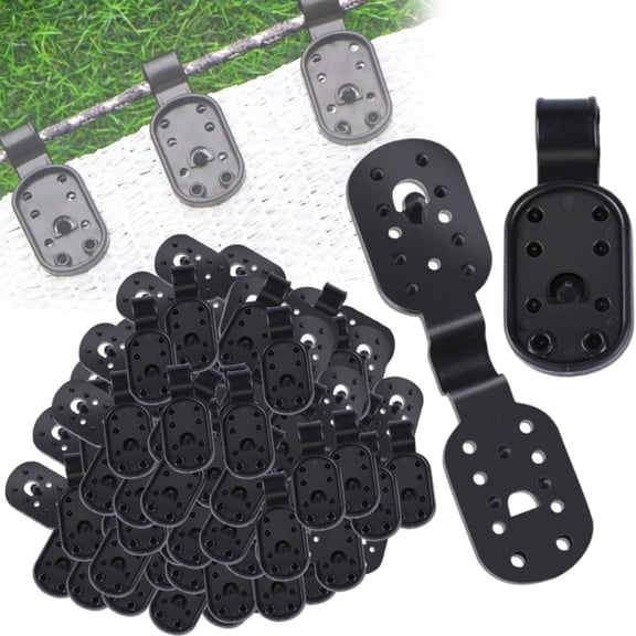 Sunshade Cloth Heavy-Duty Locking Clip Fixing Clip, A Set Of Shade Cloth Heavy Lock Clips 50Pcs. Fixing Clip, Black