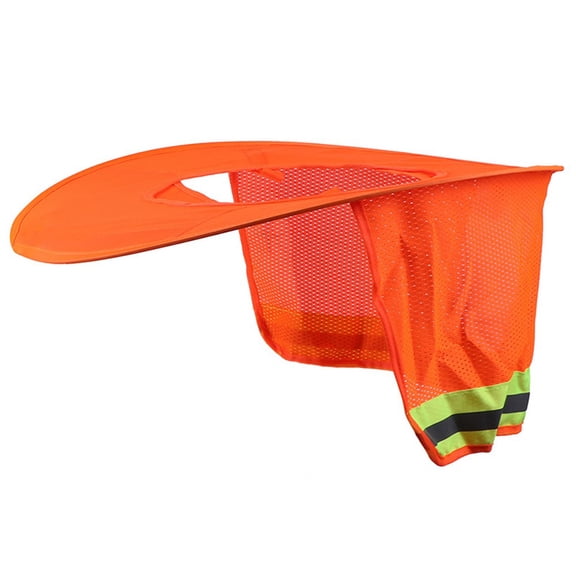 Sunshade Hat for Outdoor Workers with UV Protection and Reflective Design, Yellow/Brown Construction Site Hat