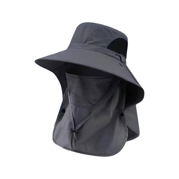 Sunshade Hat with Big Eave and Detachable Mask for Fishing Hiking and Outdoor Sports