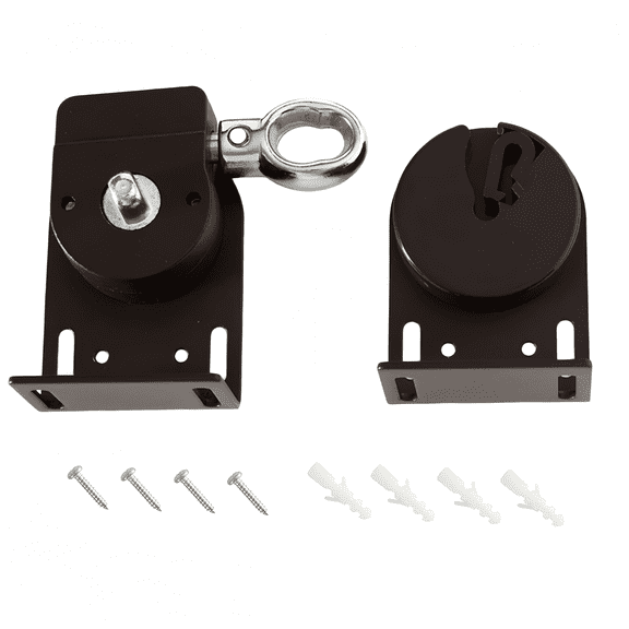 Sunshade Replacement Bracket, Compatible with Coolaroo External Roller Blind, Upgraded to Metal Ring, More Durable and Long-Lasting(Metal, Brown)