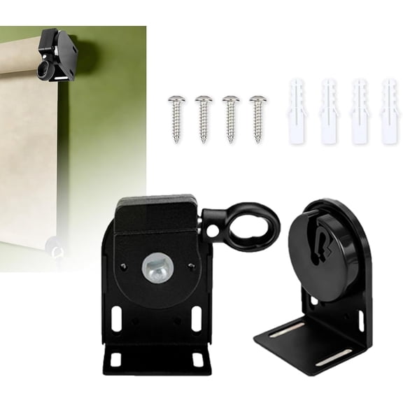 Sunshade Shade Hardware Bungee kit and End Cap Coolaroo Replacement Part for Coolaroo Outdoor Roller Shade Rollershade Part coolaroo Shades Replacement Parts (Black, Cordless Bracket 1 Set)