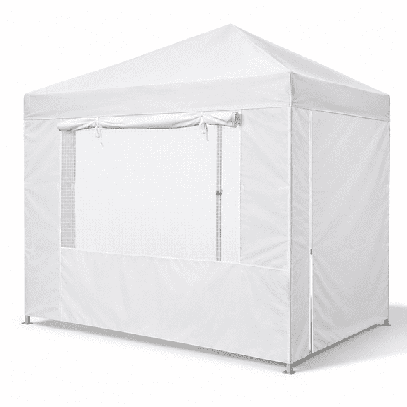 Sunshade Sidewall Sunwall With Door And Window For 10*10 Pop Up Straight Leg Outdoortant Canopies Wall 1 Pack Only (spliceable Wh