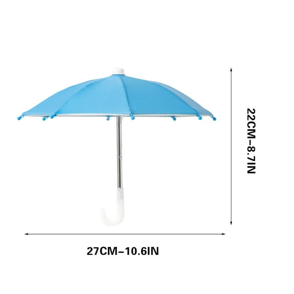 Sunshade Umbrella, Mini Motorcycle Umbrella, UPF 50+ Phone Protection with Powerful Suction Cup, Durable Polyester Fabric and Metal Skeleton, Compact and Lightweight Design