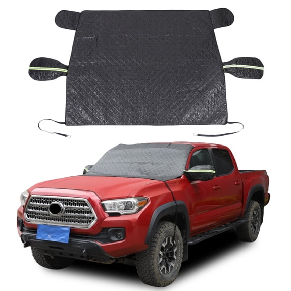 Sunshade and snow shield for Toyota Tacoma 2016-2022,Foldable Reflective Sun Visor, Snow Blocker