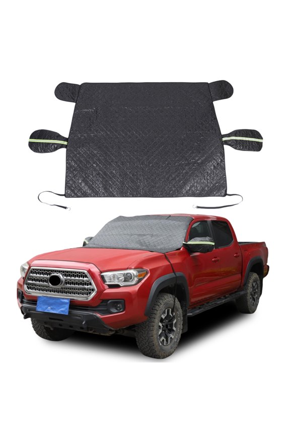 Sunshade and snow shield for Toyota Tacoma 2016-2022,Foldable Reflective Sun Visor, Snow Blocker