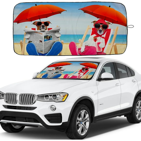 Sunshade for Car Windshield,Foldable Car Windshield Sun Shade,Front Window Sun Visor Protector Blocks UV Rays and Heat 59"X 33"
