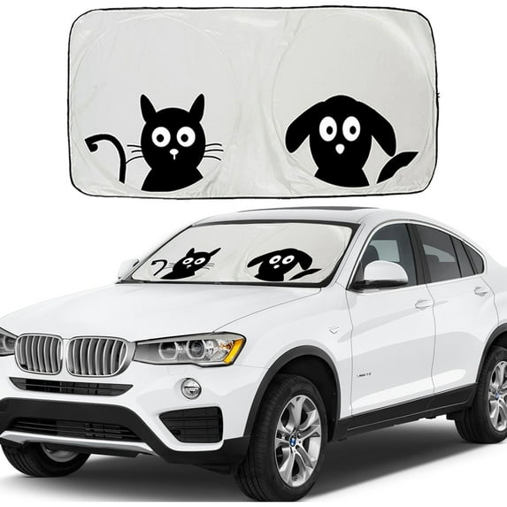Sunshade for Car Windshield,Foldable Car Windshield Sun Shade,Front Window Sun Visor Protector Blocks UV Rays and Heat 59"X 33"