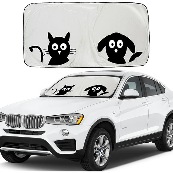 Sunshade for Car Windshield,Foldable Car Windshield Sun Shade,Front Window Sun Visor Protector Blocks UV Rays and Heat 59"X 33"