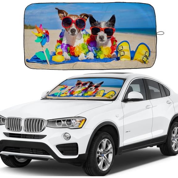 Sunshade for Car Windshield,Foldable Car Windshield Sun Shade,Front Window Sun Visor Protector Blocks UV Rays and Heat 59"X 33"