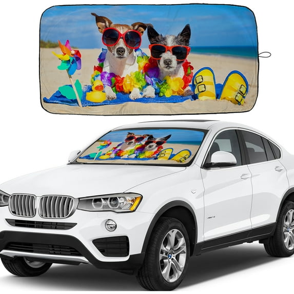 Sunshade for Car Windshield,Foldable Car Windshield Sun Shade,Front Window Sun Visor Protector Blocks UV Rays and Heat 59"X 33"