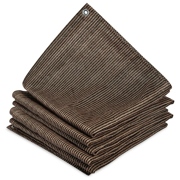 90% 12ft x20ft Sunblock Shade Cloth Cover Mesh UV Resistant Net for Garden Flower Plant Greenhouse, Mocha