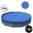 thumbnail image 1 of Sunshades Depot 10 Ft Blue Round Pool Cover Heavy-Duty Above Ground Pool Winter Covers Wire Rope Hemmed All Edges for Above Ground Swimming Pools, Trampoline Cover (10', Blue), 1 of 5