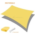 thumbnail image 1 of Sunshades Depot 10' x 12' Rectanlge Waterproof Knitted Shade Sail Curved Edge Yellow 180 GSM UV Block Shade Fabric Pergola Carport Canopy Replacement Awning Customize Available, 1 of 7