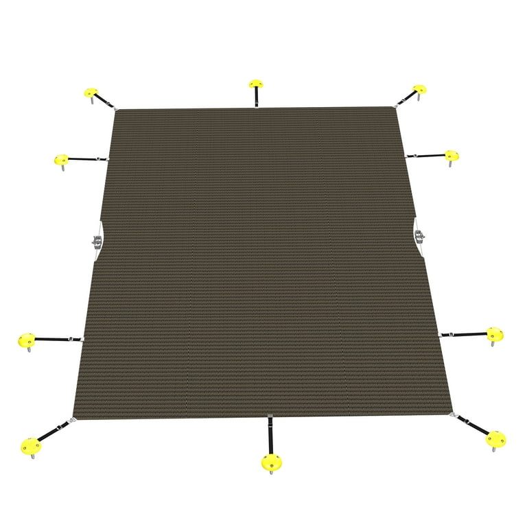 Sunshades Depot 10'x30' Rectangle Brown Winter Pool Cover Pool Safety Covers  for In-Ground Swimming Pools Inground Pool Leaf Net Cover Wire Rope Hemmed  All Edges 