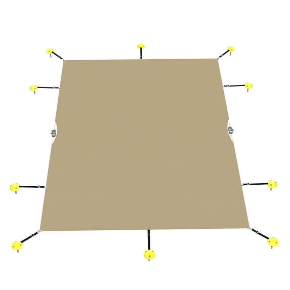Sunshades Depot 10'x30' Rectangle Sand Winter Pool Cover Pool Safety Covers for In-Ground Swimming Pools Inground Pool Leaf Net Cover Wire Rope Hemmed All Edges