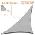 thumbnail image 1 of Sunshades Depot 11' x 15' x 18.6' Sun Shade Sail Right Triangle Permeable Canopy Light Gray Custom Size Available Commercial Standard, 1 of 6