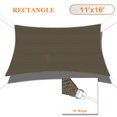 thumbnail image 1 of Sunshades Depot 11' x 16' Sun Shade Sail Rectangle Permeable Canopy Brown Custom Size Available Commercial Standard, 1 of 1