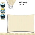 thumbnail image 1 of Sunshades Depot 12' x 16' Sun Shade Sail Rectangle Permeable Canopy Beige Custom Size Available Commercial Standard, 1 of 7