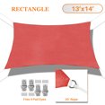 thumbnail image 1 of Sunshades Depot 13' x 14' Sun Shade Sail Rectangle Permeable Canopy Red Custom Size Available Commercial Standard, 1 of 6