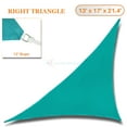 thumbnail image 1 of Sunshades Depot 13' x 17' x 21.4' Sun Shade Sail Right Triangle Permeable Canopy Turquoise Green Custom Size Available Commercial Standard, 1 of 6
