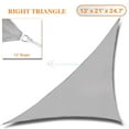 thumbnail image 1 of Sunshades Depot 13' x 21' x 24.7' Sun Shade Sail Right Triangle Permeable Canopy Light Gray Custom Size Available Commercial Standard, 1 of 6