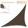 thumbnail image 1 of Sunshades Depot 14' x 15' x 20.5' Sun Shade Sail Right Triangle Permeable Canopy Brown Custom Size Available Commercial Standard, 1 of 6
