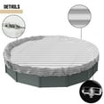 thumbnail image 1 of Sunshades Depot 15 Ft Gray with White Stripes Round Pool Cover Heavy-Duty Above Ground Pool Winter Covers Wire Rope Hemmed All Edges for Above Ground Swimming Pools, Trampoline Cover, 1 of 5