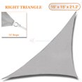 thumbnail image 1 of Sunshades Depot 15' x 15' x 21.2' Sun Shade Sail Right Triangle Permeable Canopy Light Gray Custom Size Available Commercial Standard, 1 of 6