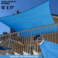 thumbnail image 1 of Sunshades Depot 15' x 17' Sun Shade Sail Rctangle Permeable Canopy Blue Custom Size Available Commercial Standard, 1 of 6