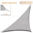 thumbnail image 1 of Sunshades Depot 15' x 22' x 26.6' Sun Shade Sail Right Triangle Permeable Canopy Light Gray Custom Size Available Commercial Standard, 1 of 6