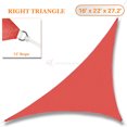 thumbnail image 1 of Sunshades Depot 16' x 22' x 27.2' Sun Shade Sail Right Triangle Permeable Canopy Red Custom Size Available Commercial Standard, 1 of 6