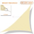 thumbnail image 1 of Sunshades Depot 16' x 24' x 28.8' Sun Shade Sail Right Triangle Permeable Canopy Tan Beige Custom Size Available Commercial Standard, 1 of 6