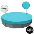 thumbnail image 1 of Sunshades Depot 17 Ft Turquoise Green Waterproof Round Pool Cover Above Ground Pool Winter Covers Wire Rope Hemmed All Edges for Above Ground Swimming Pools (17', Turquoise Green Waterproof), 1 of 5