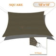 thumbnail image 1 of Sunshades Depot 18' x 18' Sun Shade Sail Square Permeable Canopy Brown Custom Size Available Commercial Standard, 1 of 7