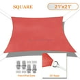 thumbnail image 1 of Sunshades Depot 21' x 21' Sun Shade Sail Square Permeable Canopy Beige Custom Size Available Commercial Standard, 1 of 1
