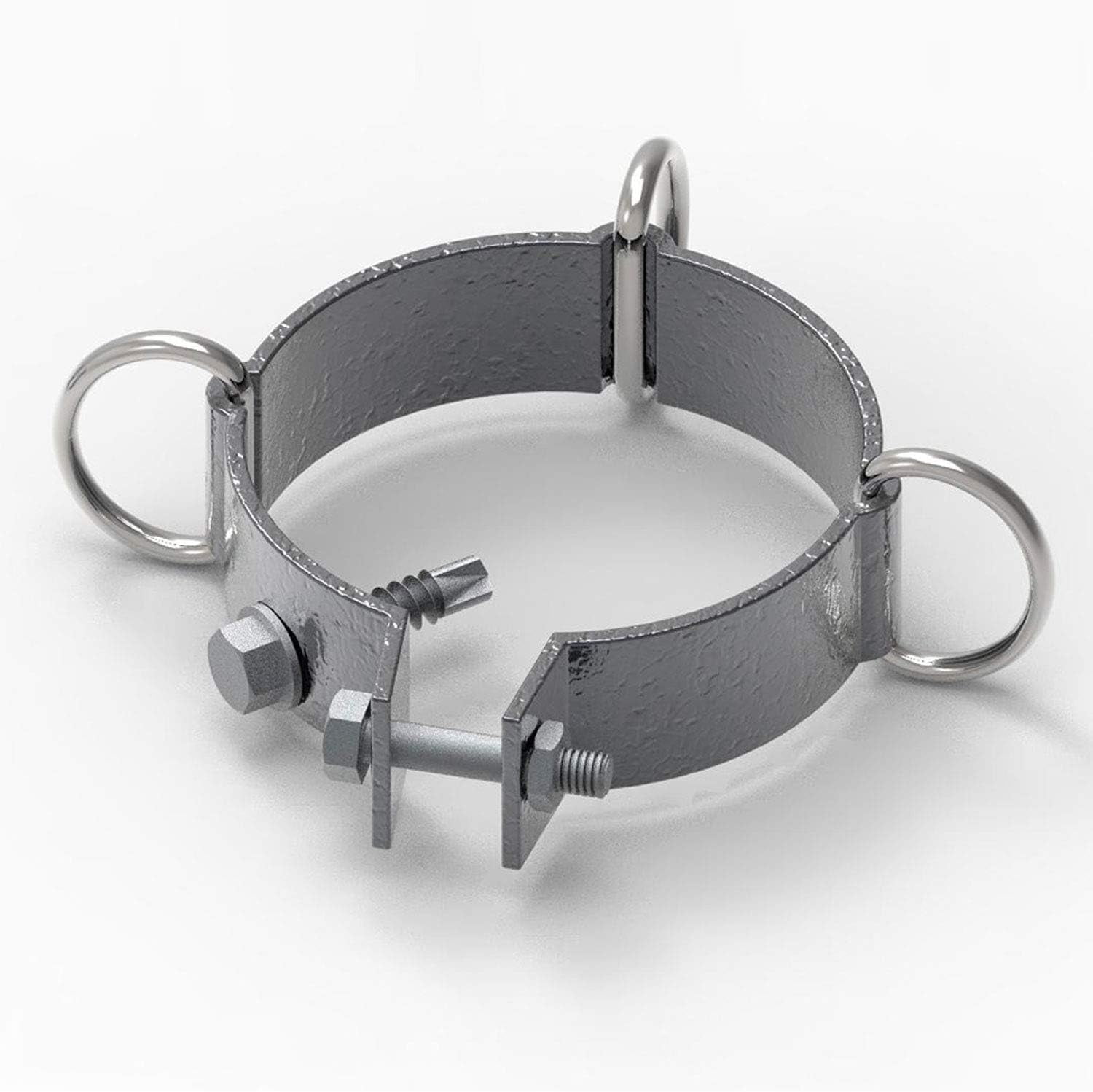 3-Inch Space Grey Steel D-Ring Clamp for Shade Sail Pole