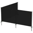 thumbnail image 1 of Sunshades Depot 6'x23' Black Outdoor Privacy Fence with Iron Poles Ground Spikes, 1 of 5