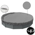 thumbnail image 1 of Sunshades Depot 7 Ft Light Grey Round Pool Cover Heavy-Duty Above Ground Pool Winter Covers Wire Rope Hemmed All Edges for Above Ground Swimming Pools, Trampoline Cover (7', Light Grey), 1 of 5