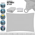 thumbnail image 1 of Sunshades Depot 7' x 11' Rectanlge Waterproof Knitted Shade Sail Curved Edge Orange 180 GSM UV Block Shade Fabric Pergola Carport Canopy Replacement Awning Customize Available, 1 of 8