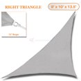 thumbnail image 1 of Sunshades Depot 9' x 10' x 13.5' Sun Shade Sail Right Triangle Permeable Canopy Light Gray Custom Size Available Commercial Standard, 1 of 6